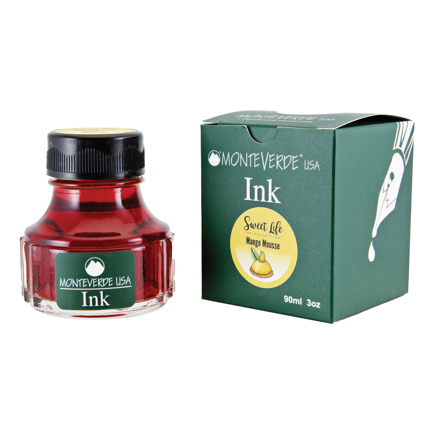 Monteverede Sweet Life Mango Mousse Ink Bottle, Yellow - 90ml 3