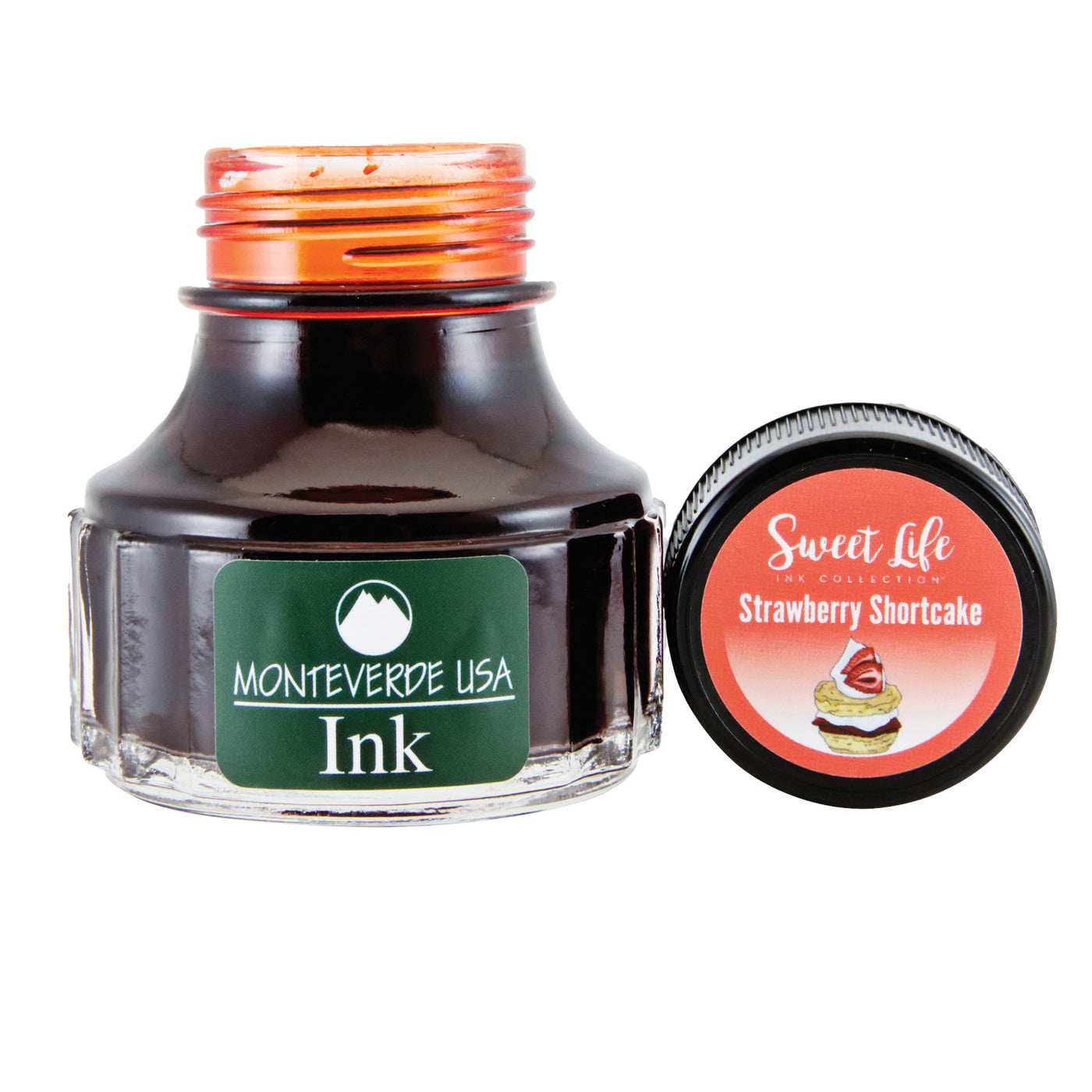 Monteverede Sweet Life Strawberry Shortcake Ink Bottle, Red - 90ml 2