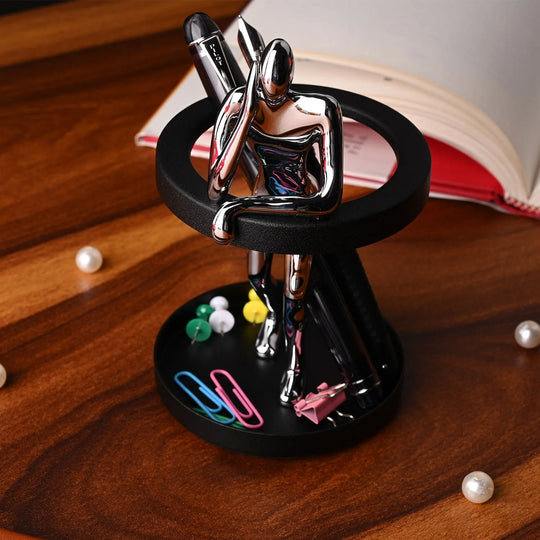 Mukul Goyal ID Pen Stand, Chrome