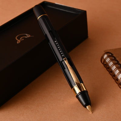 Nahvalur Eclipse Black Gold Fountain Pen 6