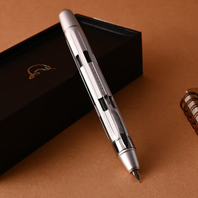 Nahvalur Eclipse Pure Silver Fountain Pen 5