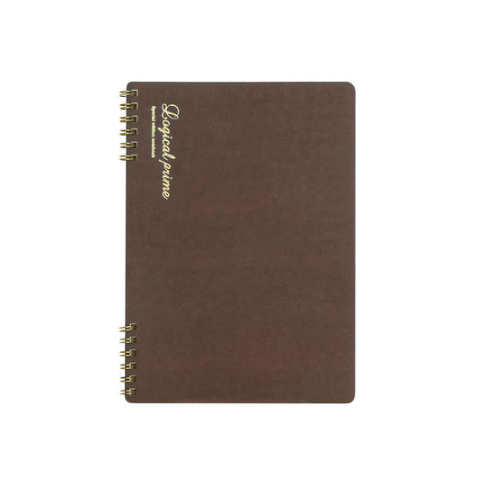 Nakabayashi Logical Prime Fountain Pen Friendly Spiral Notebook, Brown - Dot Ruled