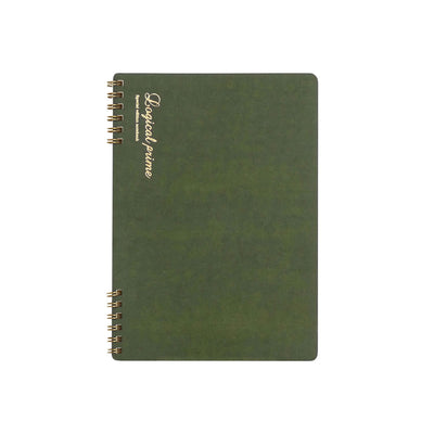 Nakabayashi Logical Prime Fountain Pen Friendly Spiral Notebook Green - 7mm Ruled 1