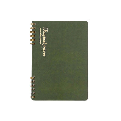 Nakabayashi Logical Prime Fountain Pen Friendly Spiral Notebook Green - 7mm Ruled 3