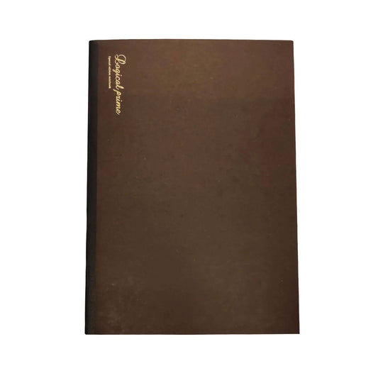 Nakabayashi Logical Prime Fountain Pen Friendly Stitched Notebook, Brown - Dot Ruled