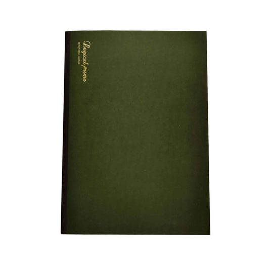 Nakabayashi Logical Prime Fountain Pen Friendly Stitched Notebook, Green - 7mm Ruled