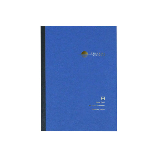 Nakabayashi Yu-Sari Fountain Pen Friendly Notebook, Blue - Sqr Ruled