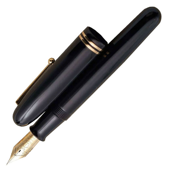 Namiki Urushi No.50 (Emperor Size) with Rings Fountain Pen, Black - 18K Gold Nib