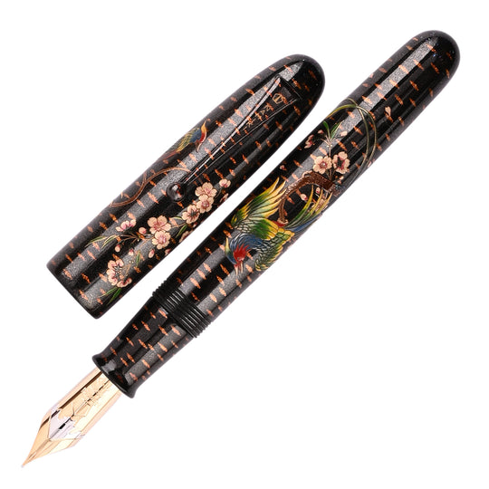 Namiki Emperor Maki-e Fountain Pen - Rakucho Birds and Weeping Cherry Blossom