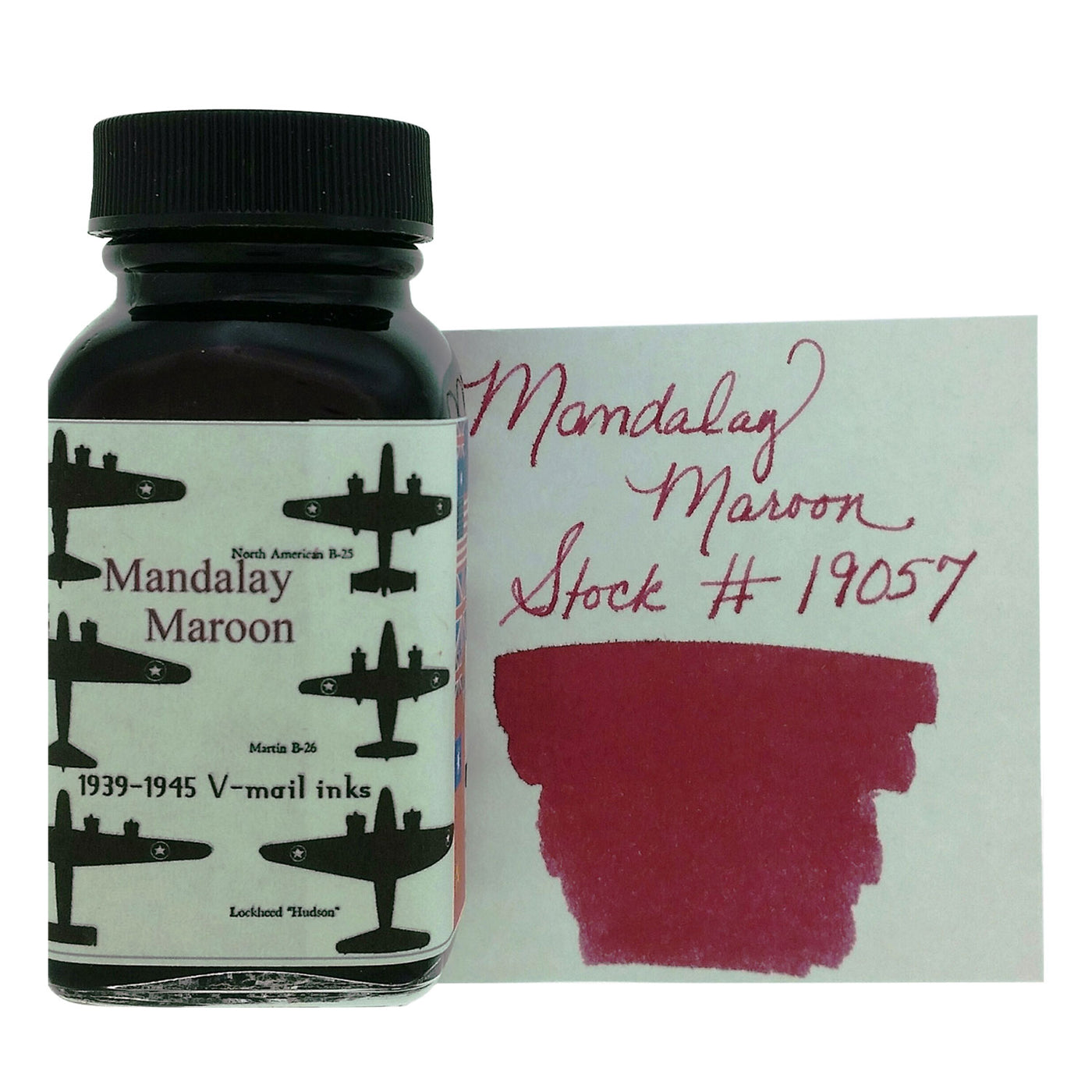 Noodler's 19057 Vmail Mandalay Maroon Ink Bottle Red - 88ml