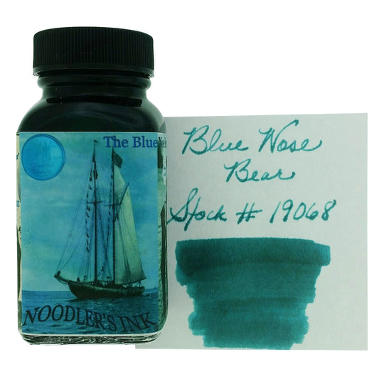 Noodler's 19068 Blue Nose Bear Ink Bottle, Turquoise - 88ml