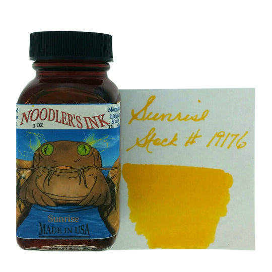 Noodler's 19176 Sunrise Highlighter Ink Bottle, Yellow - 88ml