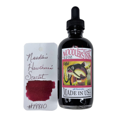 Noodler's 19810 Hawthorne's Scarlet Ink Bottle with Free Fountain Pen Red  - 133ml