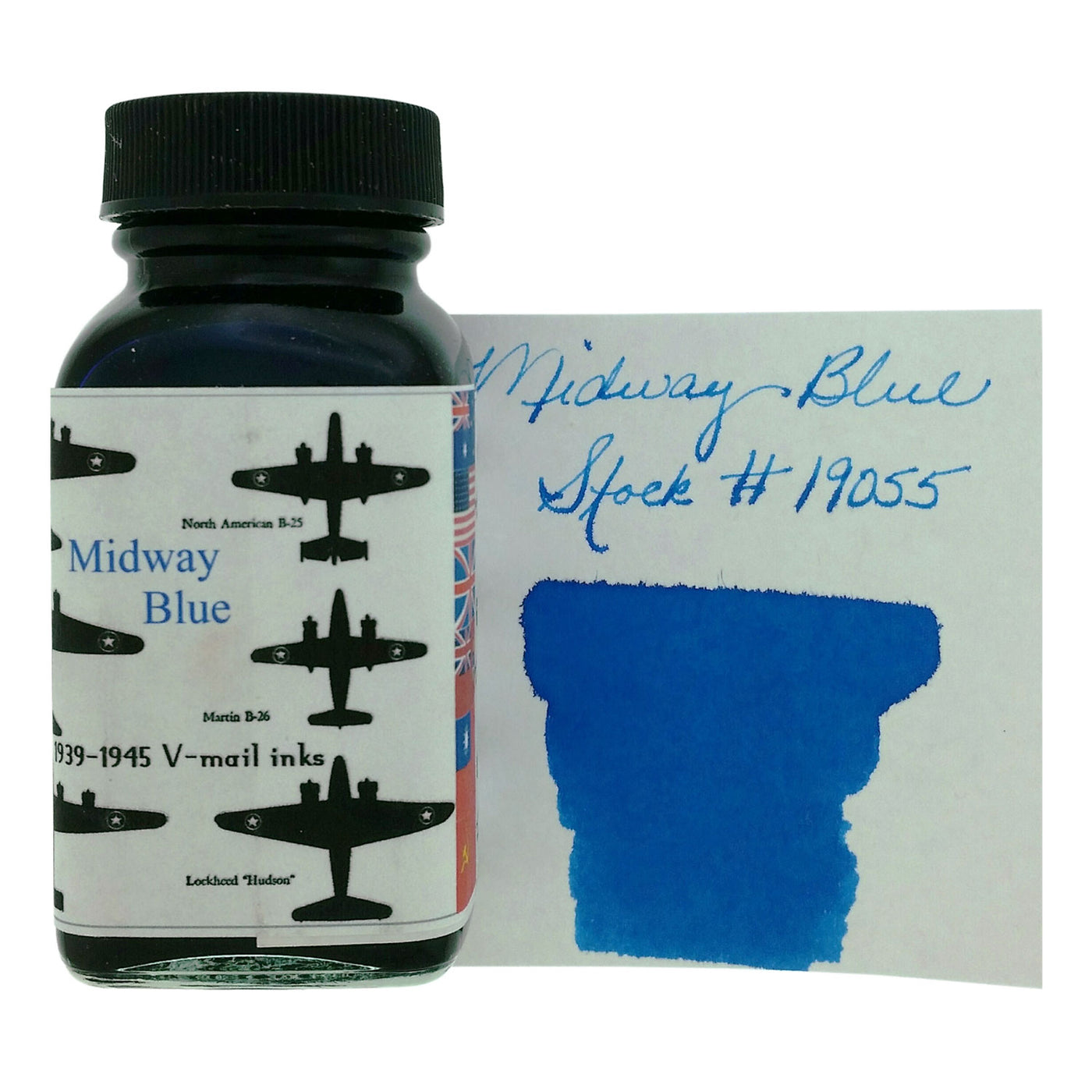 Noodler's 19055 Vmail Midway Blue Ink Bottle - 88ml