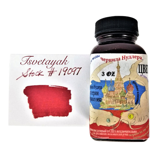 Noodler's 19097 Tsvetayeva Ink Bottle, Red - 88ml