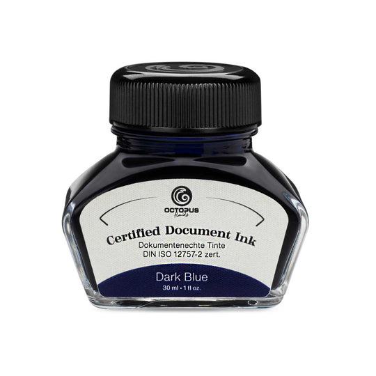 Octopus Certified Document Ink Bottle, Dark Blue - 30ml