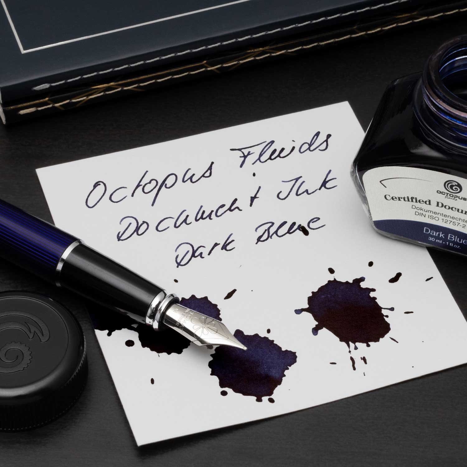 Octopus Ink Sample Octopus Certified Document Ink Bottle, Dark Blue - 30ml – Makoba