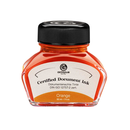 Octopus Certified Document Ink Bottle, Orange - 30ml