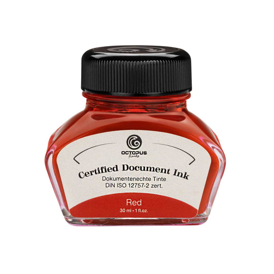 Octopus Certified Document Ink Bottle, Red - 30ml