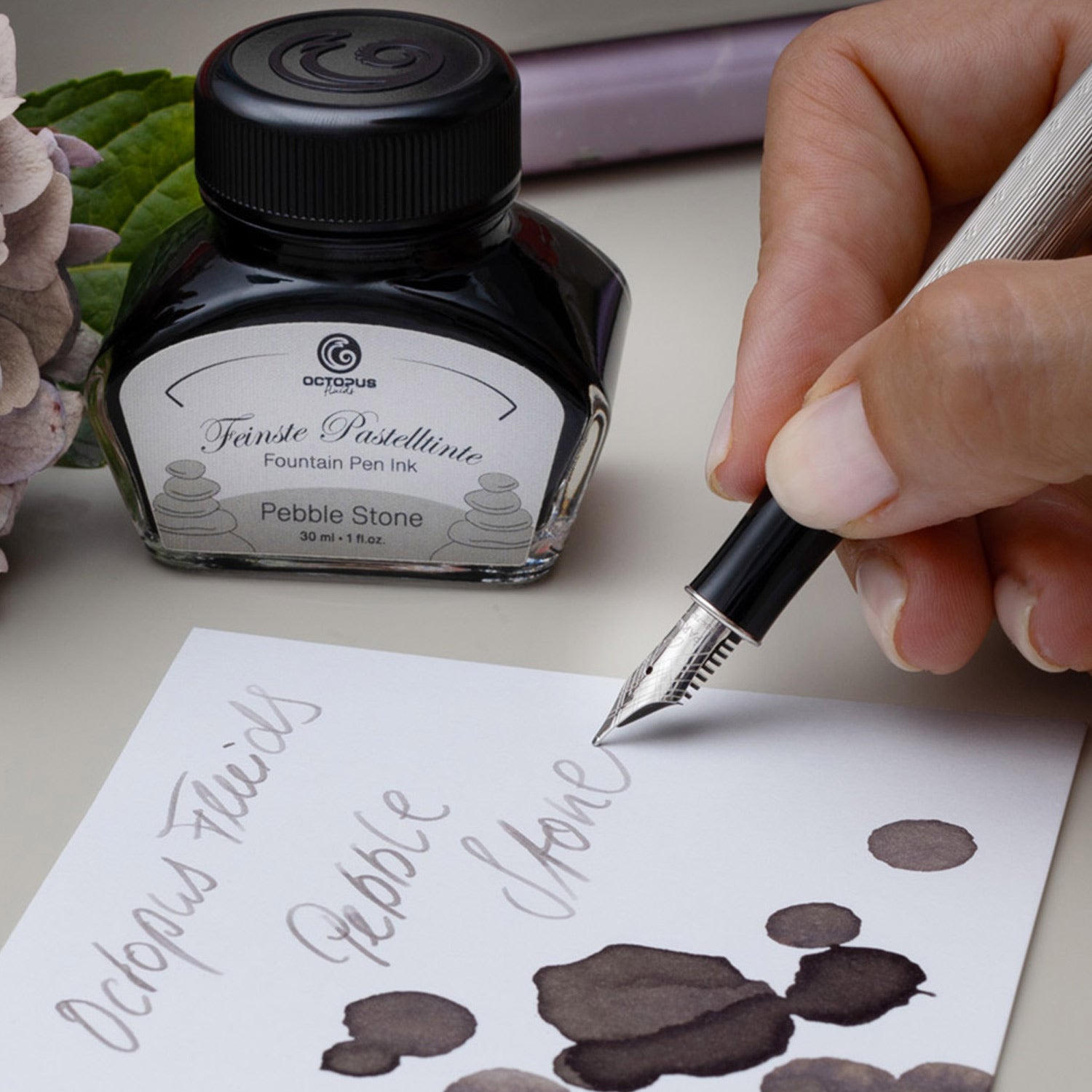 Octopus Pastel Pebble Stone Ink Bottle - 30ml – Makoba