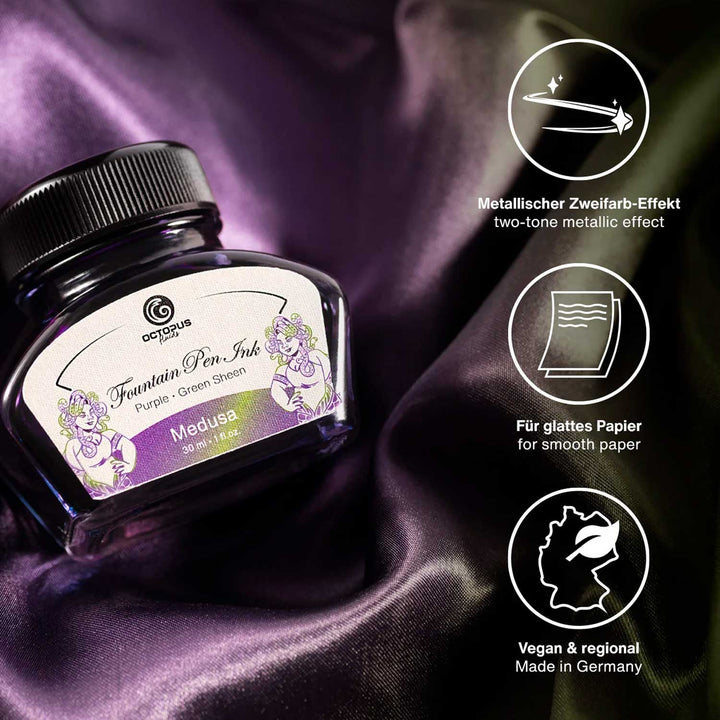 Octopus Sheen Ink Bottle Medusa, 30ml – Makoba - Main Image