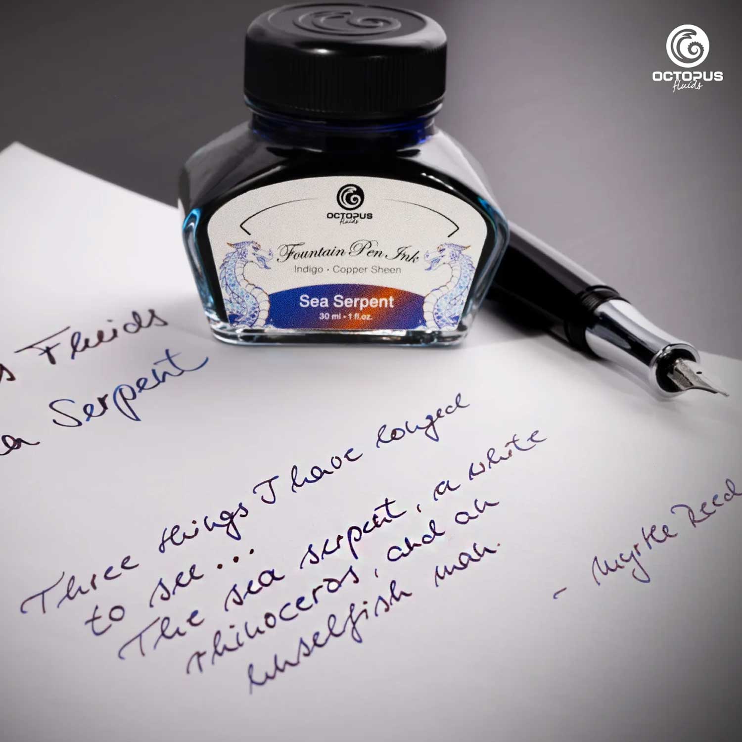 Octopus Sheen Ink Bottle - Sea Serpent, 30ml – Makoba