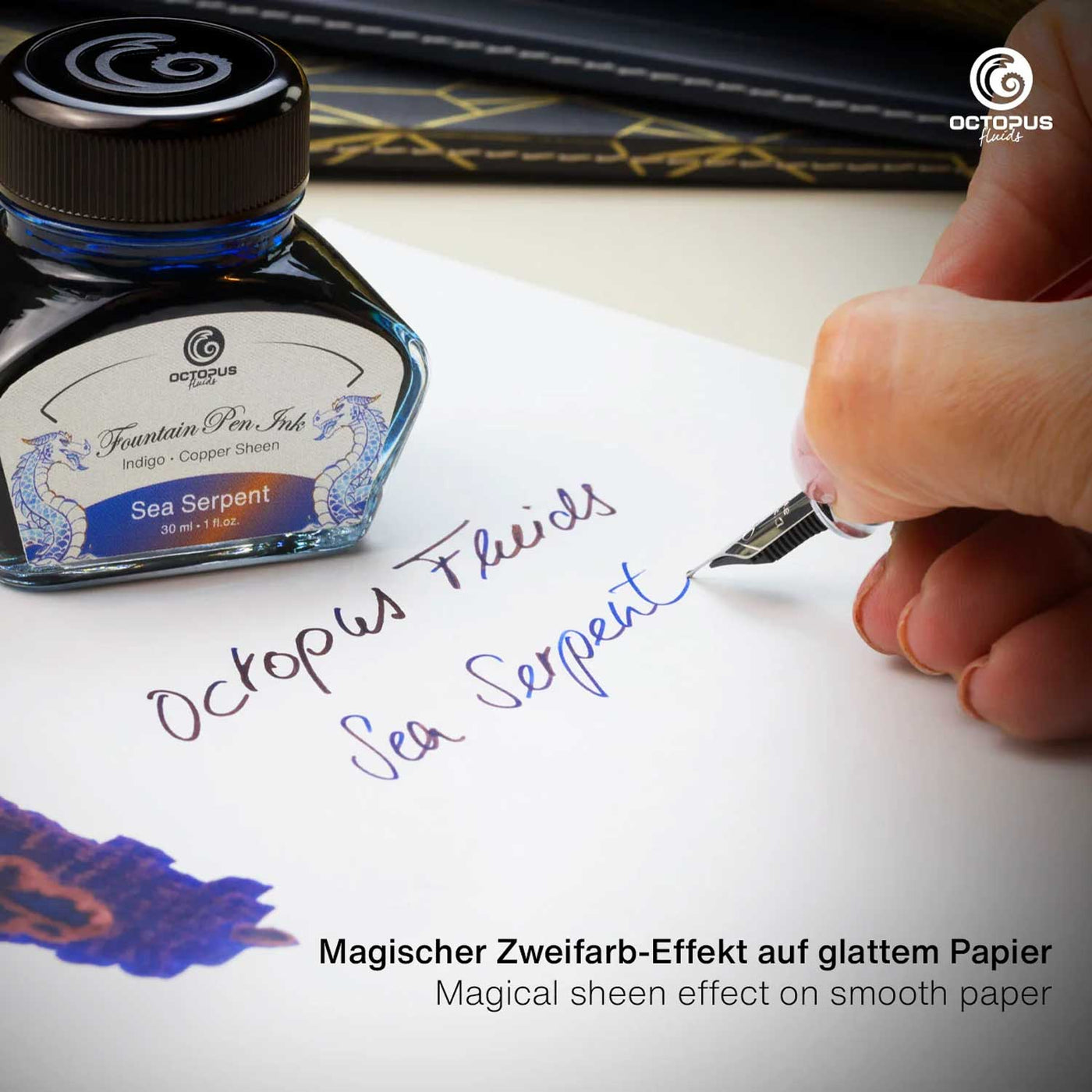 Octopus Sheen Ink Bottle - Sea Serpent 30ml 3