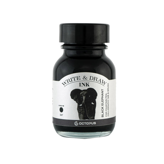 Octopus Write & Draw Ink Bottle, Black Elephant - 50ml