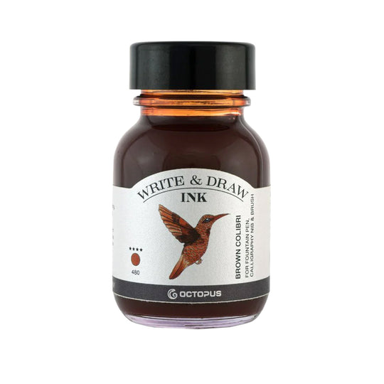 Octopus Write & Draw Ink Bottle, Brown Colibri - 50ml