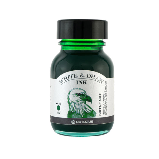 Octopus Write & Draw Ink Bottle, Green Eagle - 50ml