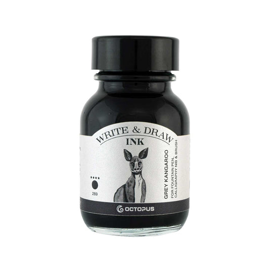 Octopus Write & Draw Ink Bottle, Grey Kangaroo - 50ml