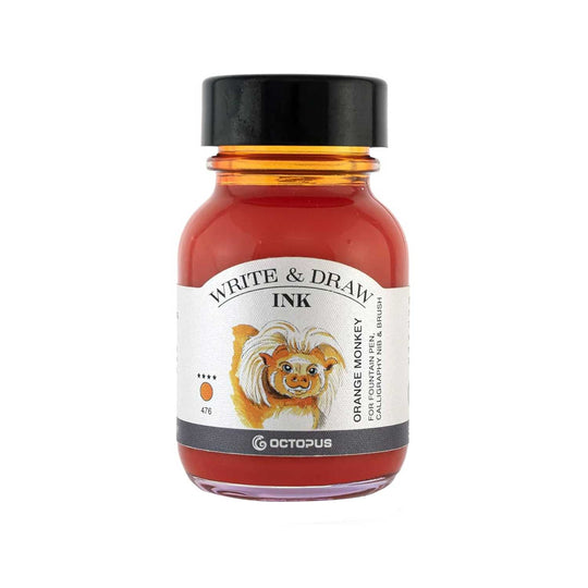 Octopus Write & Draw Ink Bottle, Orange Monkey - 50ml