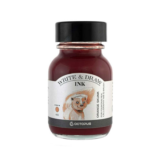 Octopus Write & Draw Ink Bottle, Orange Skunk - 50ml