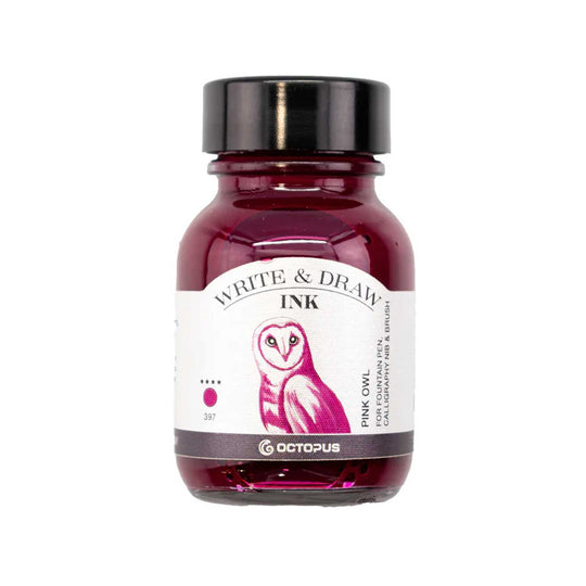 Octopus Write & Draw Ink Bottle, Pink Owl - 50ml