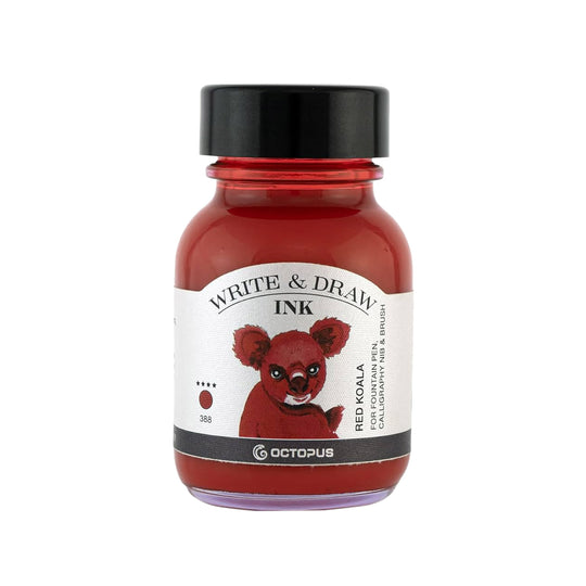 Octopus Write & Draw Ink Bottle, Red Koala - 50ml