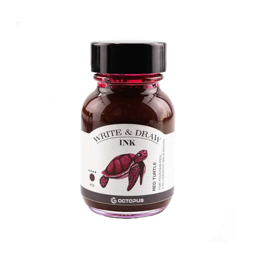 Octopus Write & Draw Ink Bottle, Red Turtle - 50ml