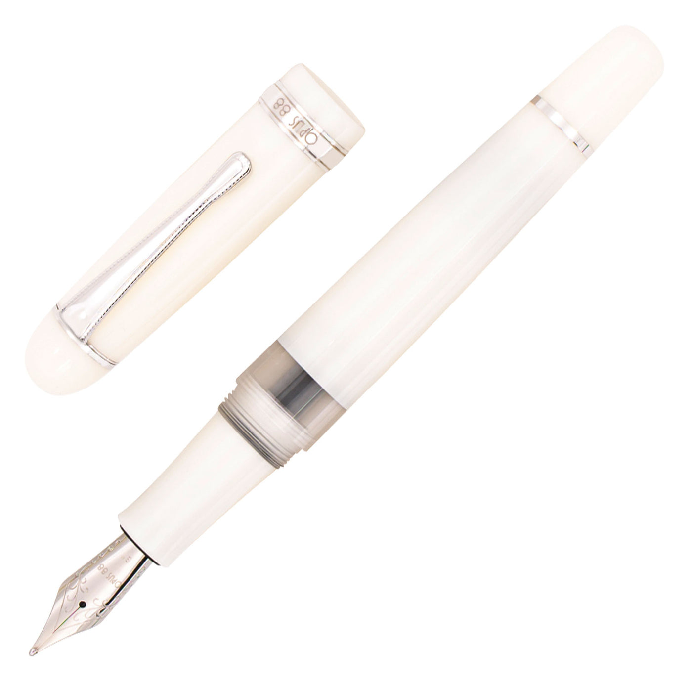 Opus 88 Jazz Fountain Pen - Solid White