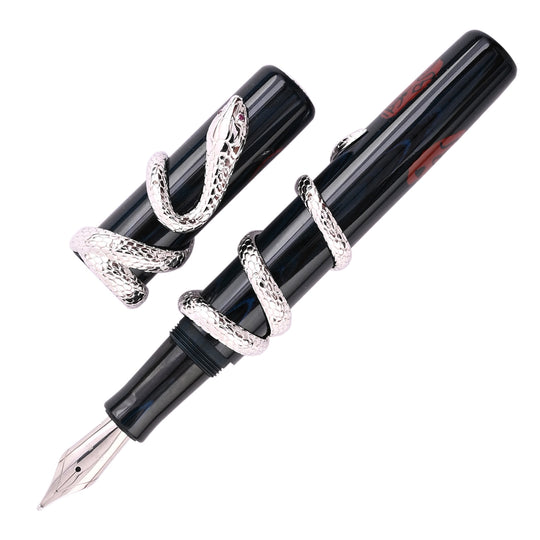 Opus 88 Zodiac Snake Fountain Pen - Black