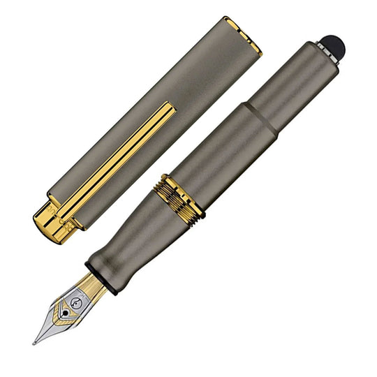 Otto Hutt Design 05 Fountain Pen, Grey - Gold Plated Nib