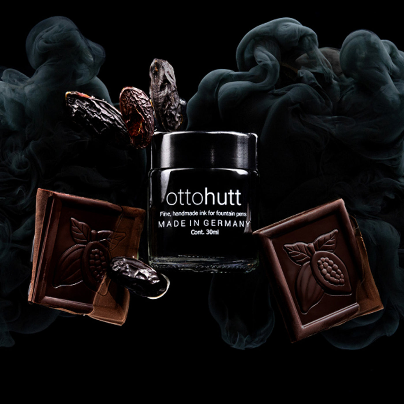 Otto Hutt Scented Black Night Dark Chocolate Ink Bottle, Black - 30ml
