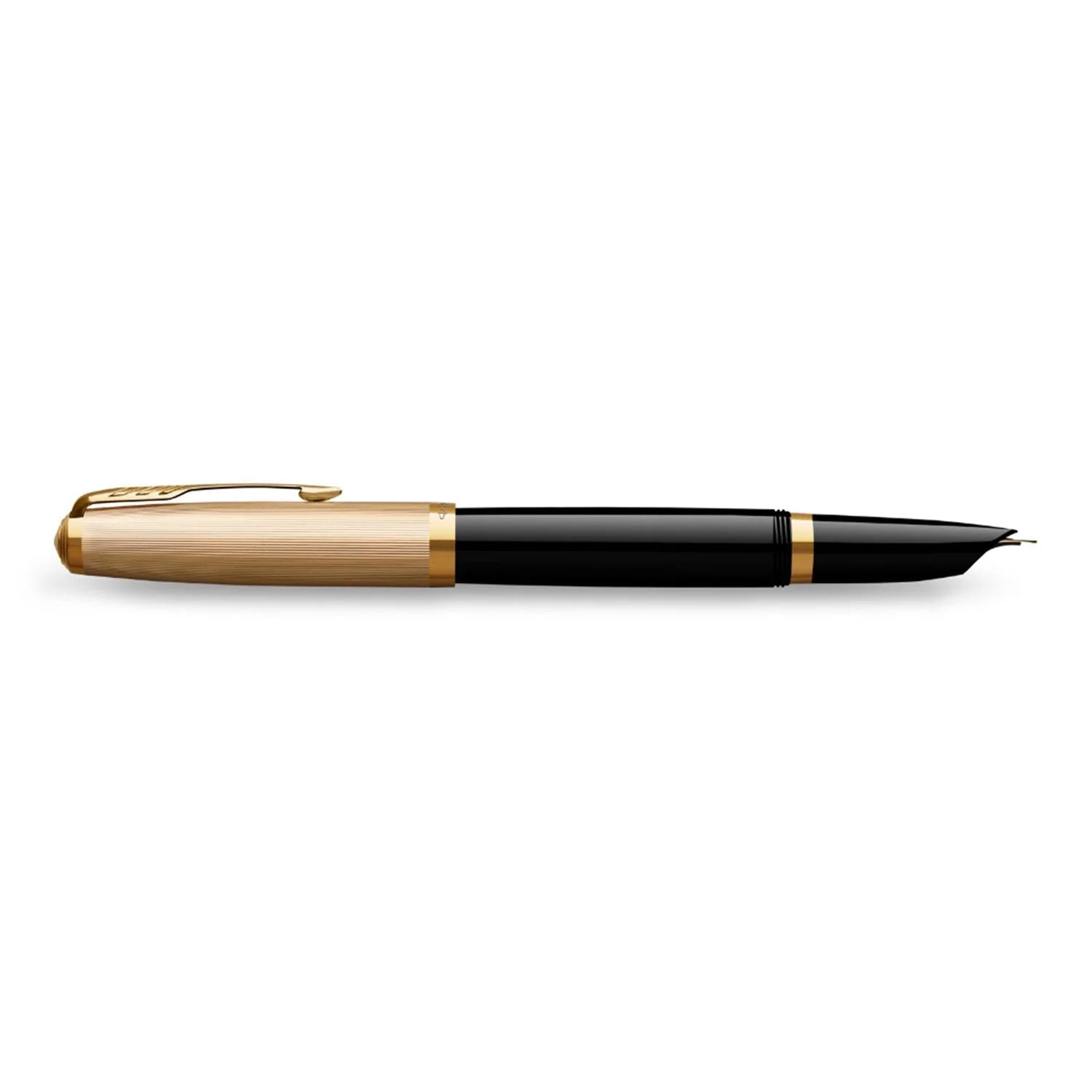 Parker 51 Deluxe Black GT Fountain Pen 18K Gold Plated Nib - Image 5