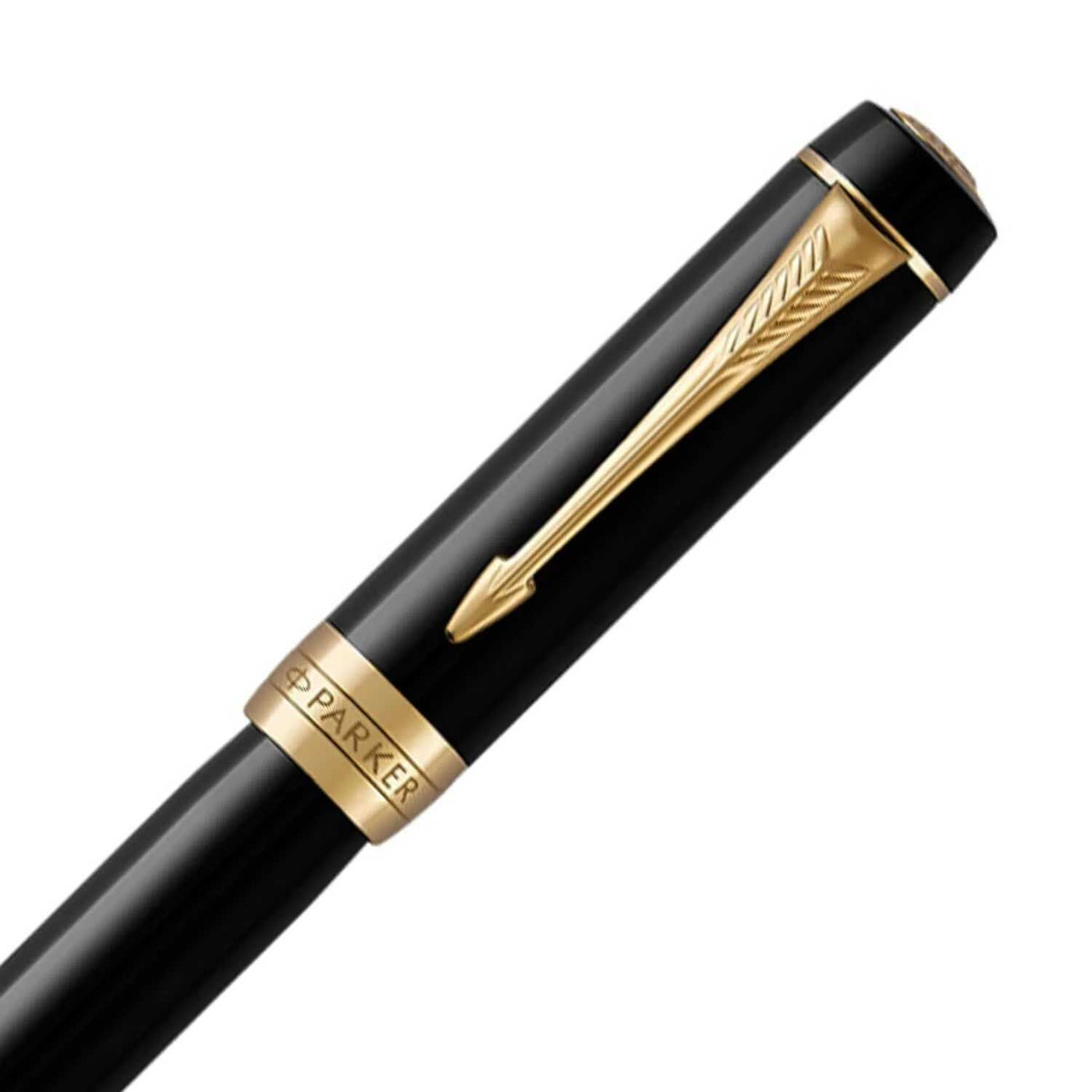 Parker Duofold Centennial Fountain Pen, Black - 18K Gold Nib 3