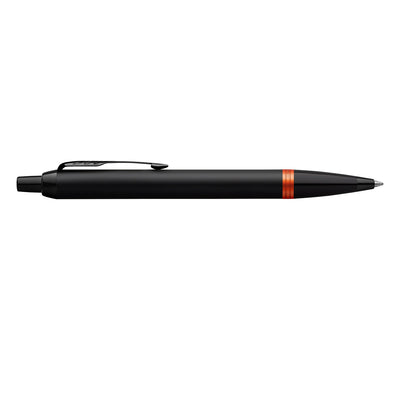 Parker IM Vibrant Rings Ball Pen - Flame Orange Black BT