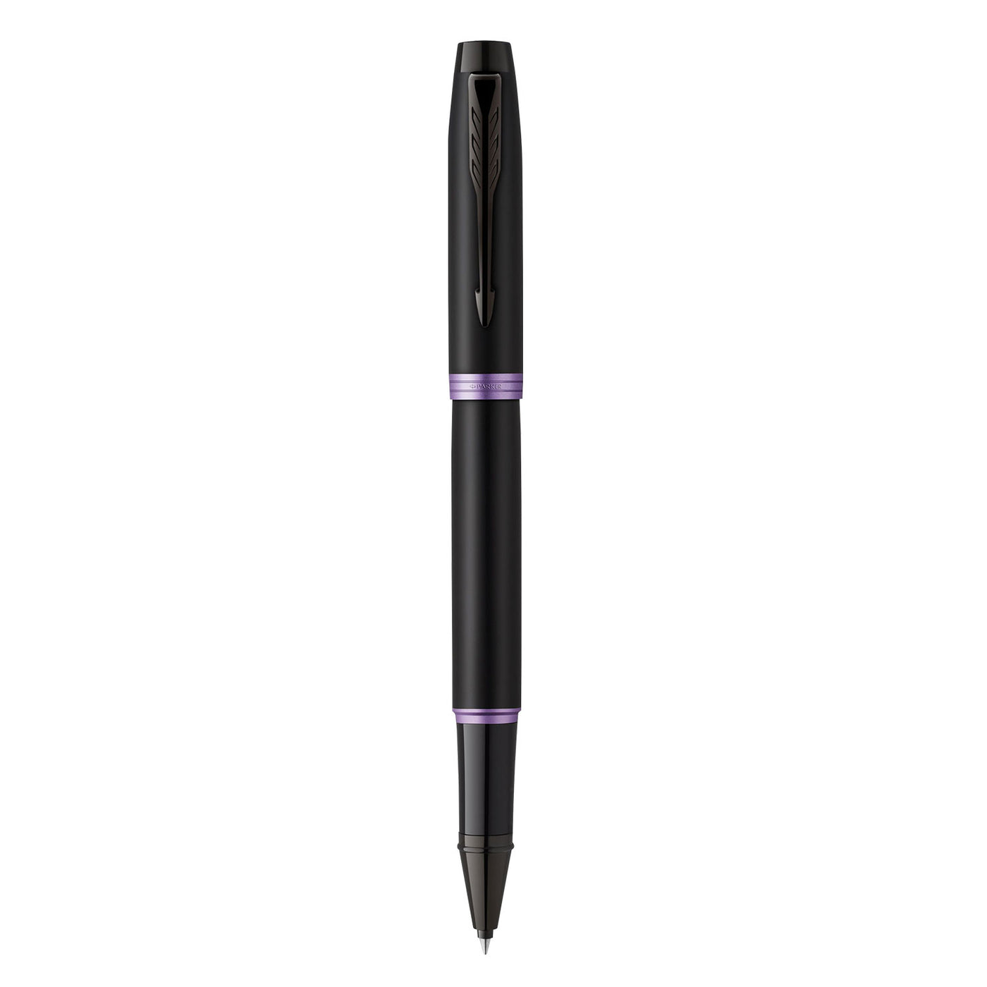 Parker IM Vibrant Rings Roller Ball Pen - Amethyst Purple Black BT