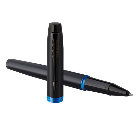 Parker IM Vibrant Rings Roller Ball Pen - Marine Blue Black BT