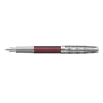 Parker Sonnet Premium Fountain Pen - Metal & Red CT