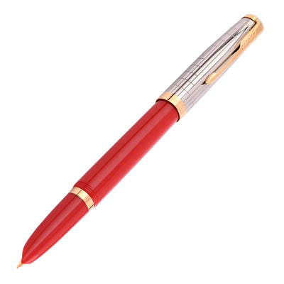 Parker 51 Premium Fountain Pen - Rage Red GT 3