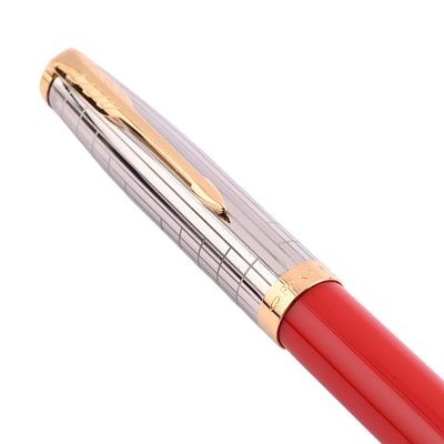 Parker 51 Premium Fountain Pen - Rage Red GT 5