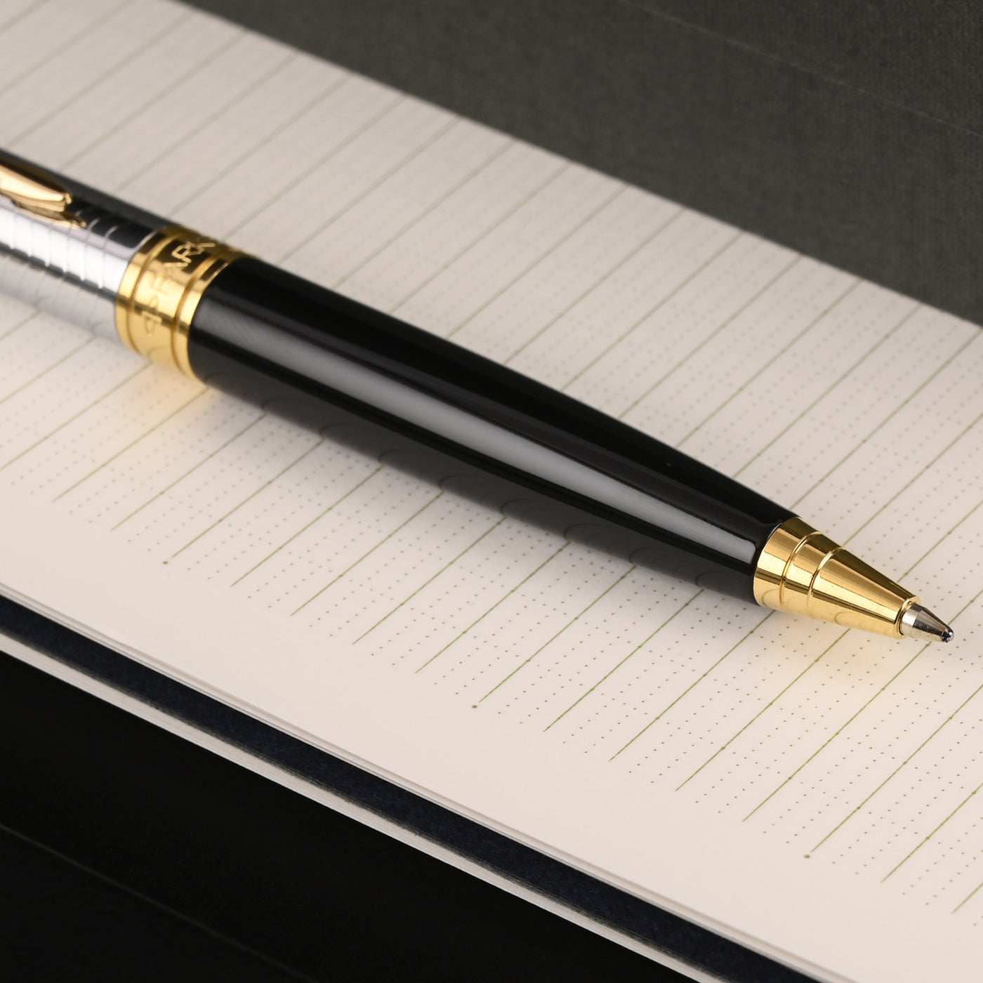 Parker Aster Ball Pen - Contemporary Black & Chrome GT 8