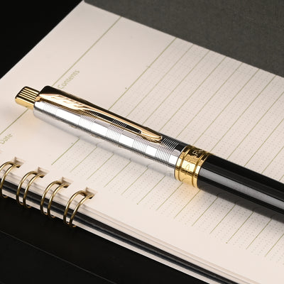 Parker Aster Ball Pen - Deluxe Black & Chrome GT 7